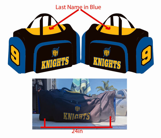 Knights Custom Football Duffle Equipment Bag